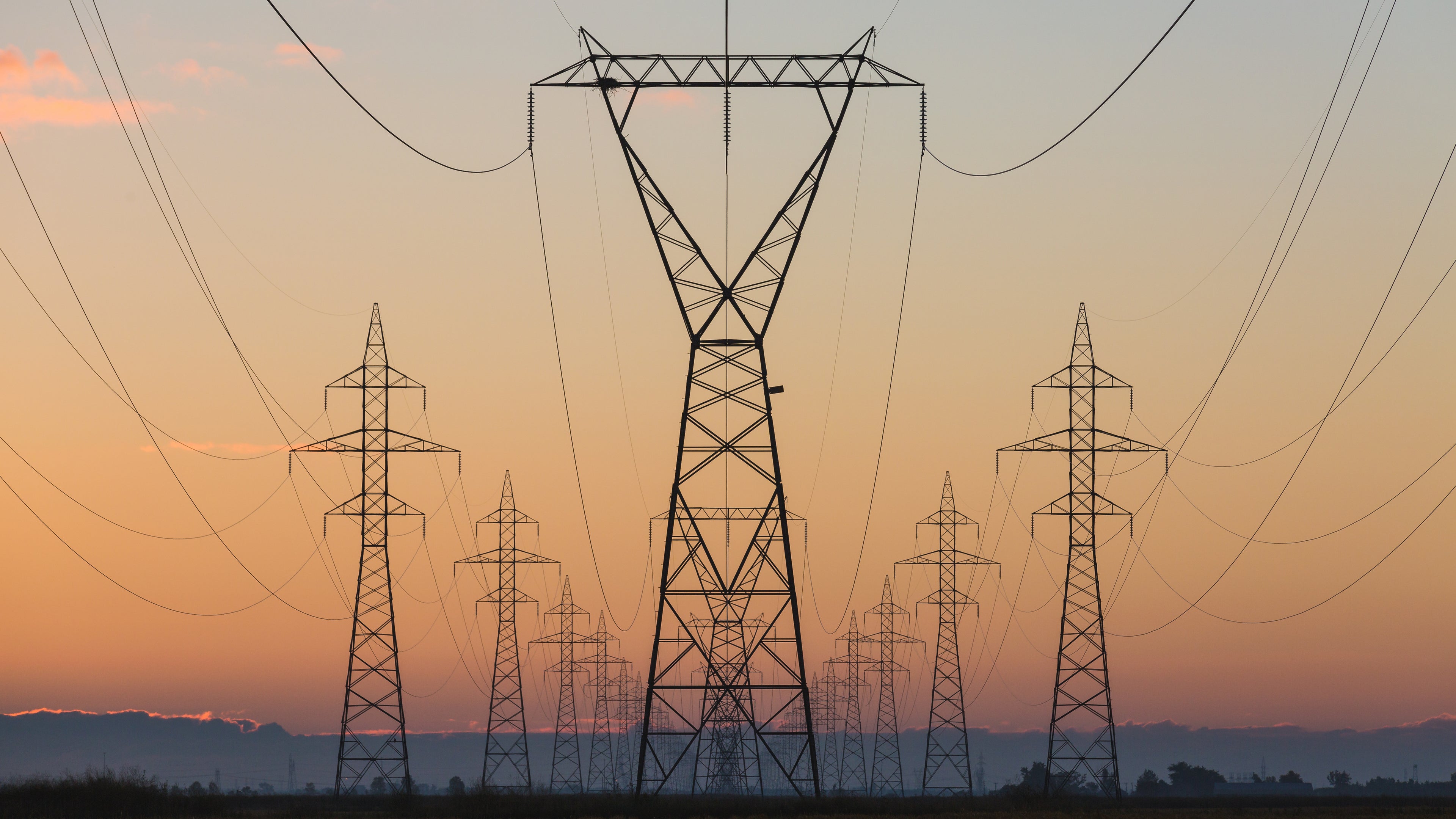 Powerlines at Sunset